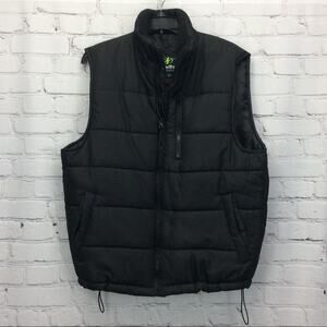 Nordic Track Puffy Vest Men's Size M Black Outdoor Casual Cozy Workwear Hiking